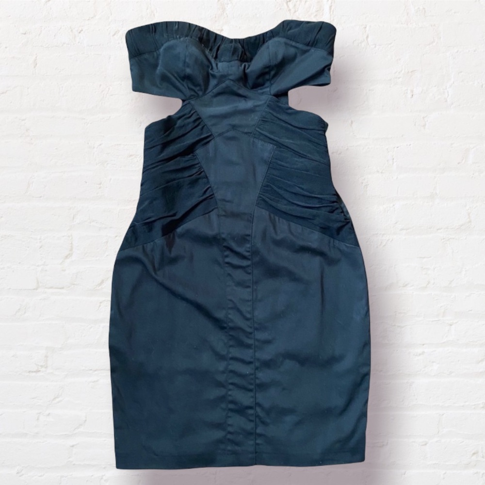 ASOS Black Strapless Dress with Cut Outs